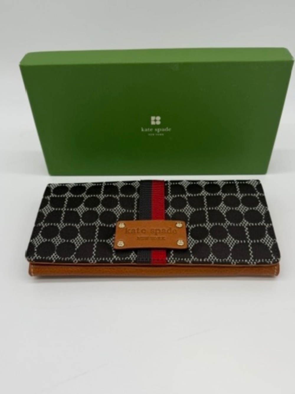 Original Kate Spade Chocolate Classic Noel Adrienne Wallet~Classic Very RARE~